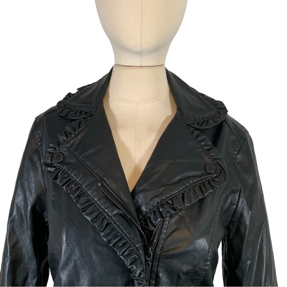 Catherine Malandrino Faux Leather Jacket Size Medium - Picture 5 of 13